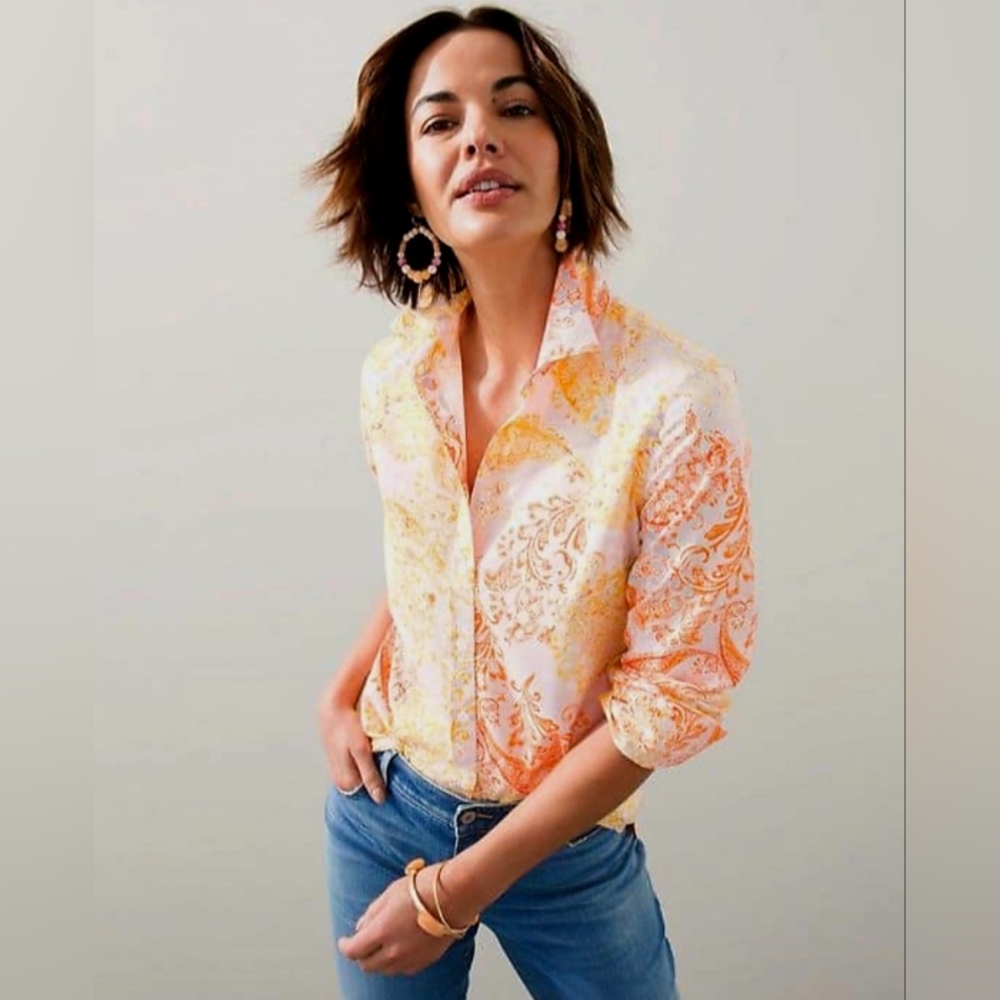 Chico's Cotton Shirt, size 1 - Picture 1 of 16